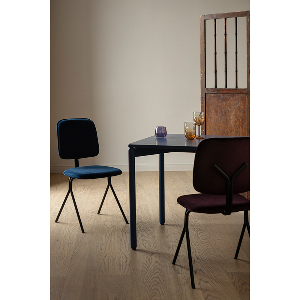 Стул LATITUDE Ror, Y, велюр, черный/пурпурный