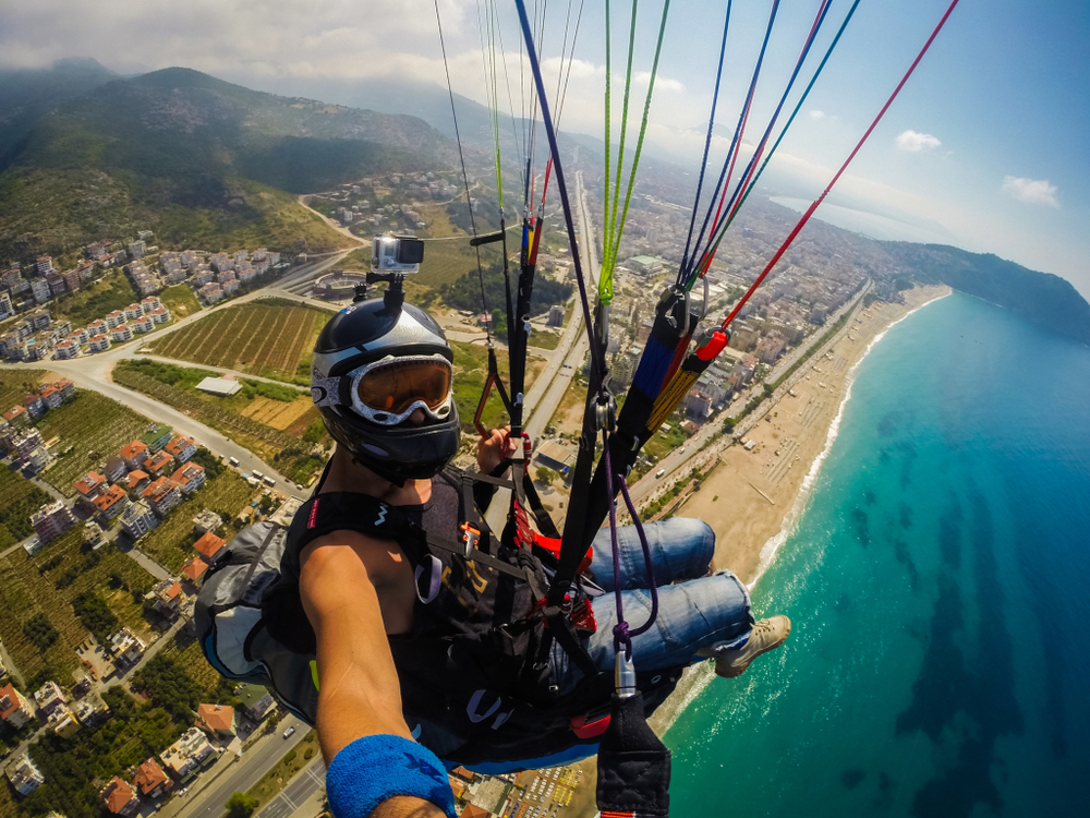 Параглайдинг с горы Яссы на высоте 800 м