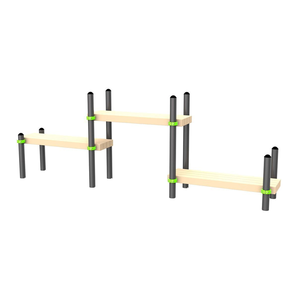 W225 Воркаут Скамейка трехуровневая ZAVODSPORTA