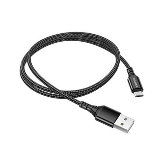 Шнур USB - micro USB  2,4Ам 1м черный Borofone ВХ54 #48616