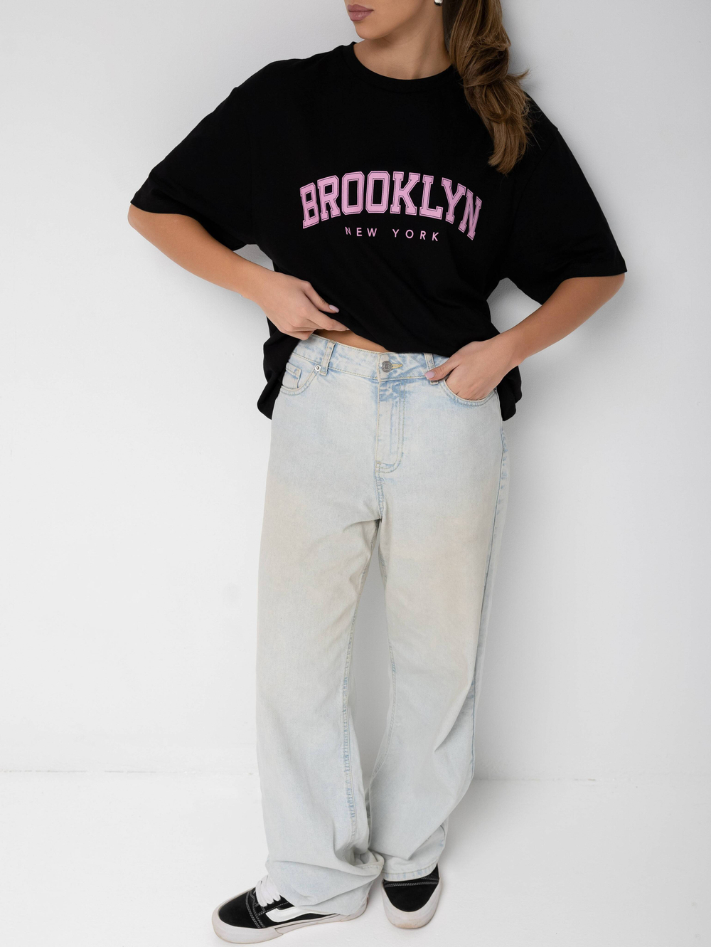 Футболка оверсайз с принтом Brooklyn