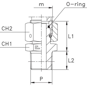 Штуцер FNС DS25 NPT 1 - 36х2