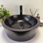 Раковина из андезита Drum Black Medium DA-62997 45*45*15 09
