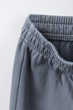 ZARA БРЮКИ WIDE LEG С ЭФФЕКТОМ ПОТЕРТОСТИ, ГОЛУБОЙ