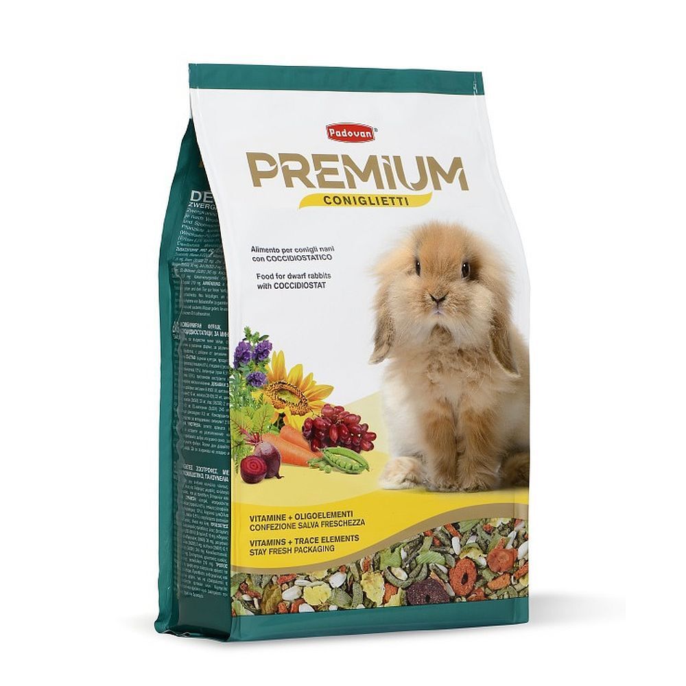 Padovan Корм PREMIUM Coniglietti для кроликов и молодняка (2кг)
