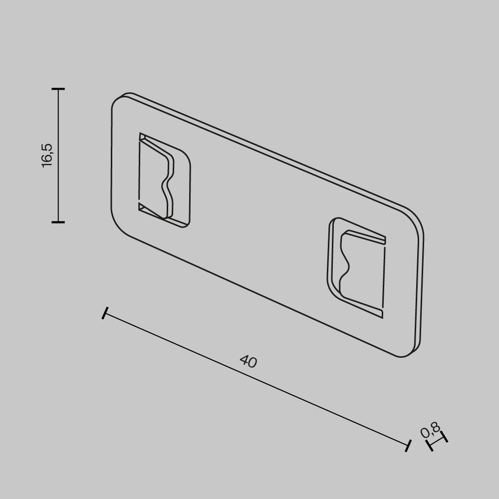Коннектор прямой для встраиваемого шинопровода Maytoni   TRA172C-12B
