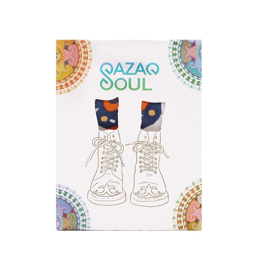 Носки QAZAQ SOUL мужские (2 пары) Юрта синяя