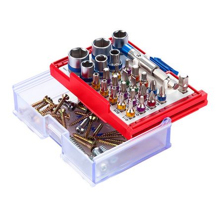 Цена на МАСТАК (058-10028C) Набор вставок (бит) 1/4", TORX, HEX, Pozidriv, Phillips, Slotted, 28 предметов