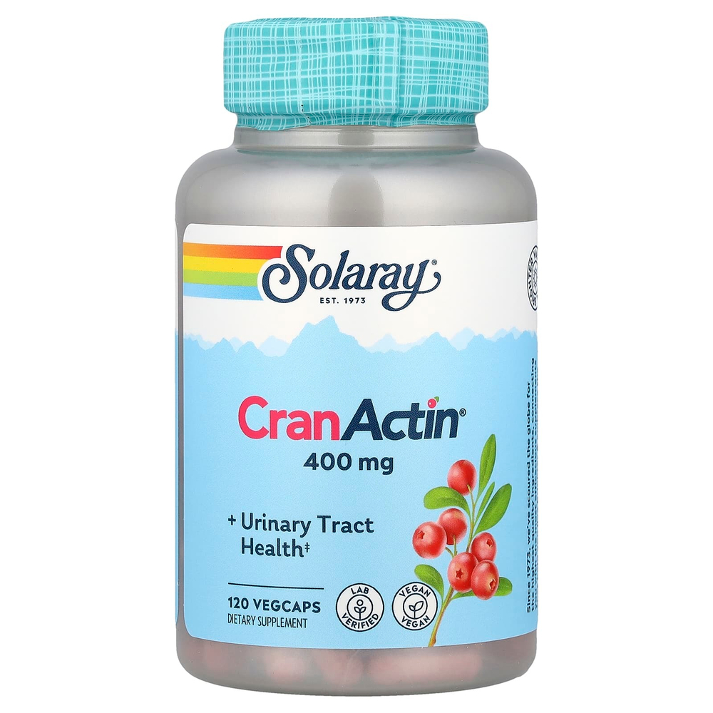 Solaray, CranActin, экстракт клюквы, AF, 120 вегетарианских капсул