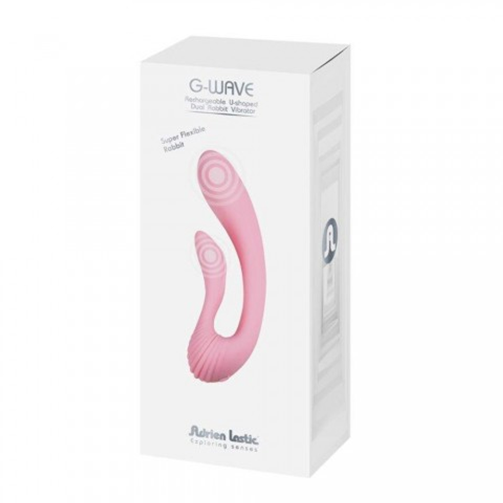 Двойной вибратор G-WAVE розовый от Adrien Lastic