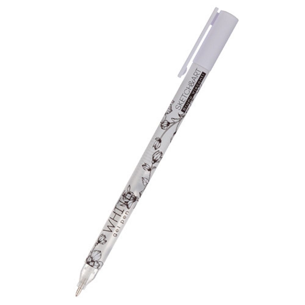 Ручка гелевая БРУНО ВИСКОНТИ ЮниРайт  0,8 мм белая  (20-0312/03)