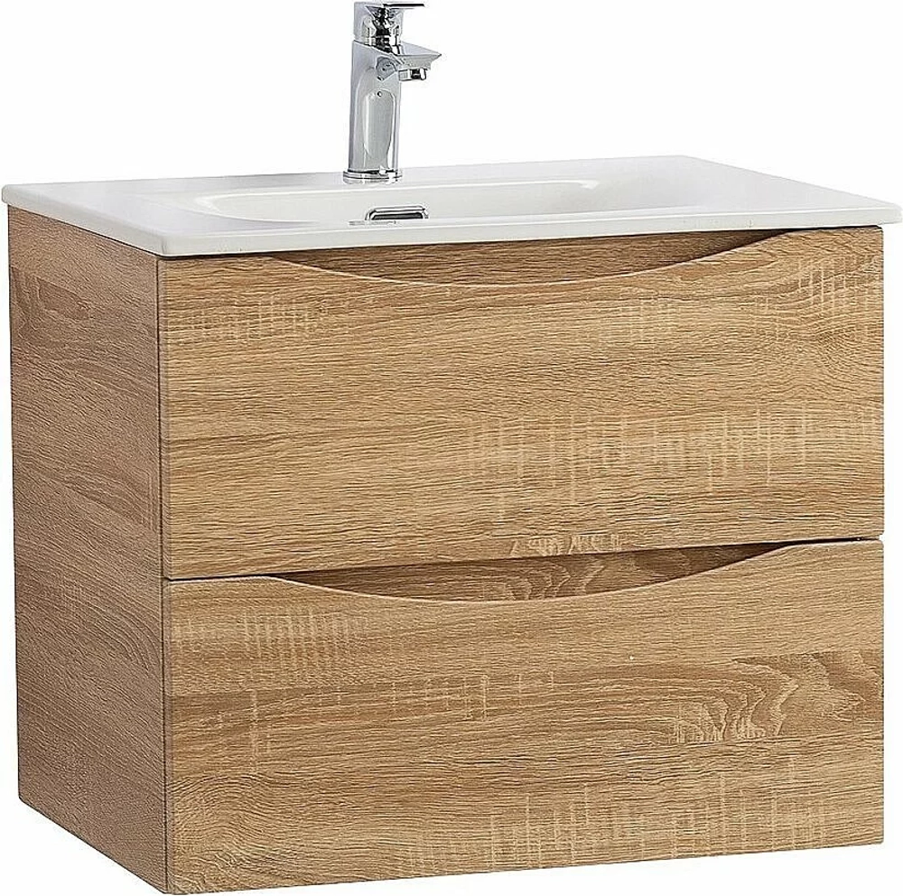 Тумба с раковиной BelBagno MARINO-CER-N-700-2C-SO-WO-P Rovere Bianco
