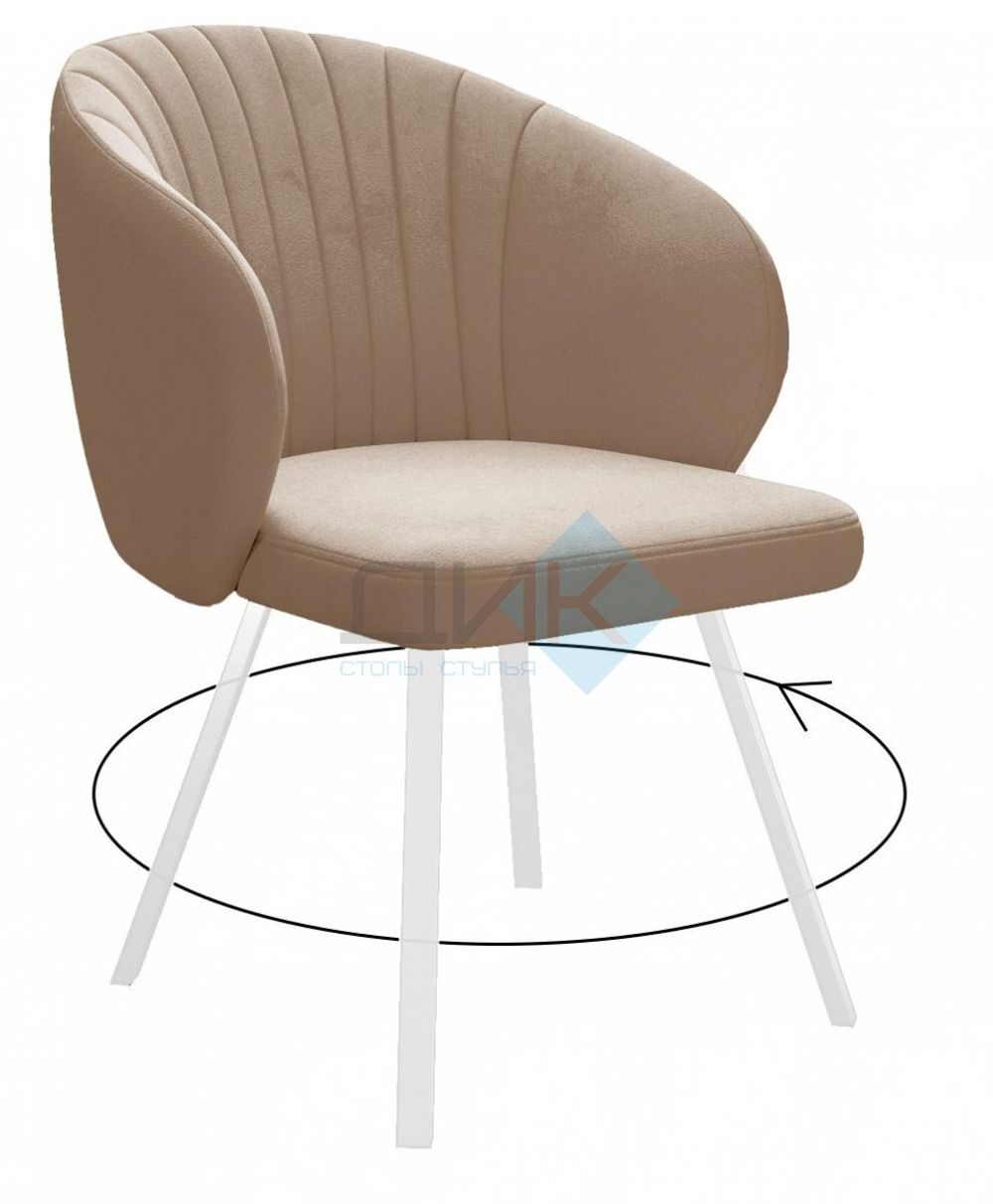 Стул DikLine 258 поворотный опоры белые