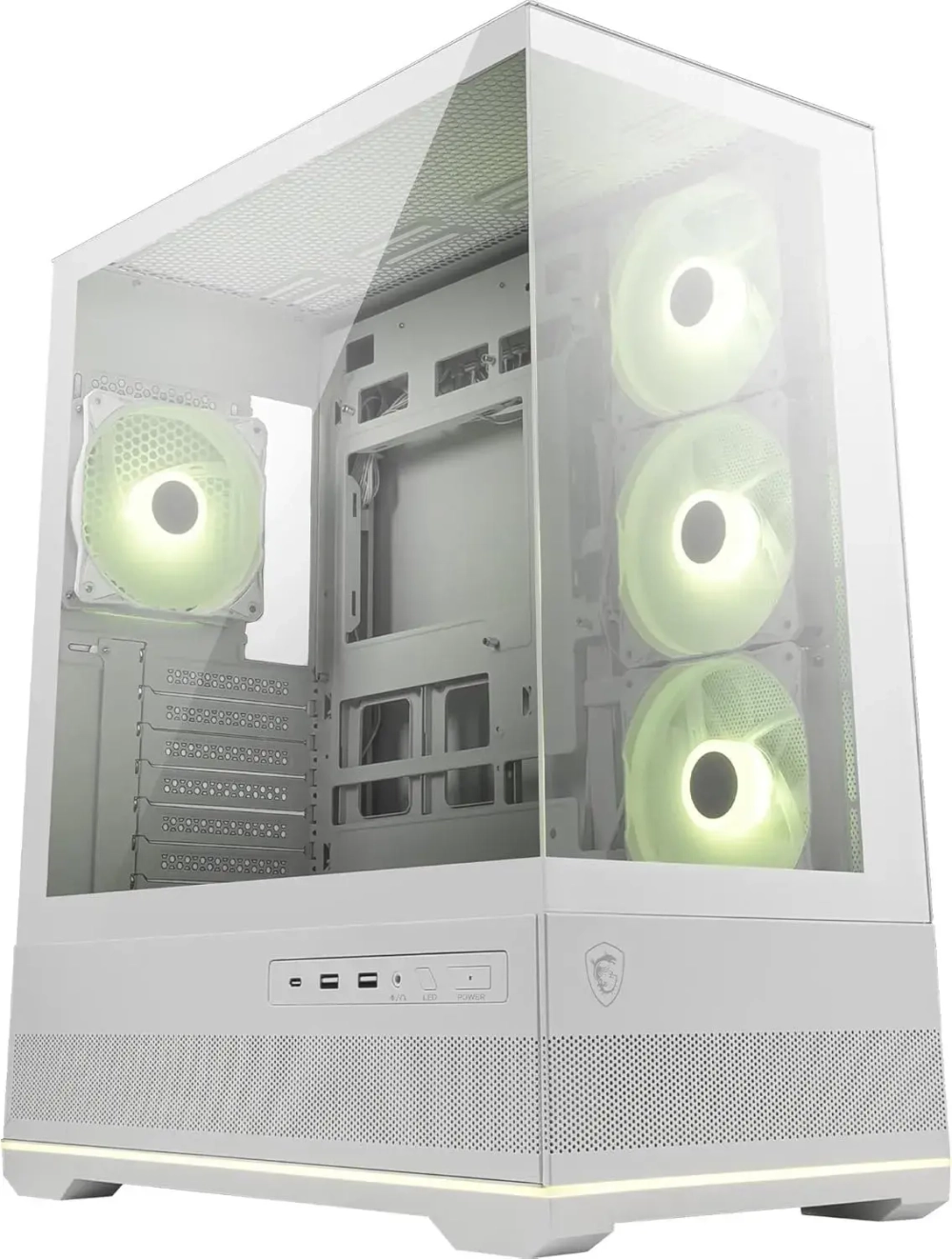 Компьютерный корпус MSI MAG PANO 110R PZ WHITE ATX/mATX/mITX, Back connect:ATX/mATX Type-C White