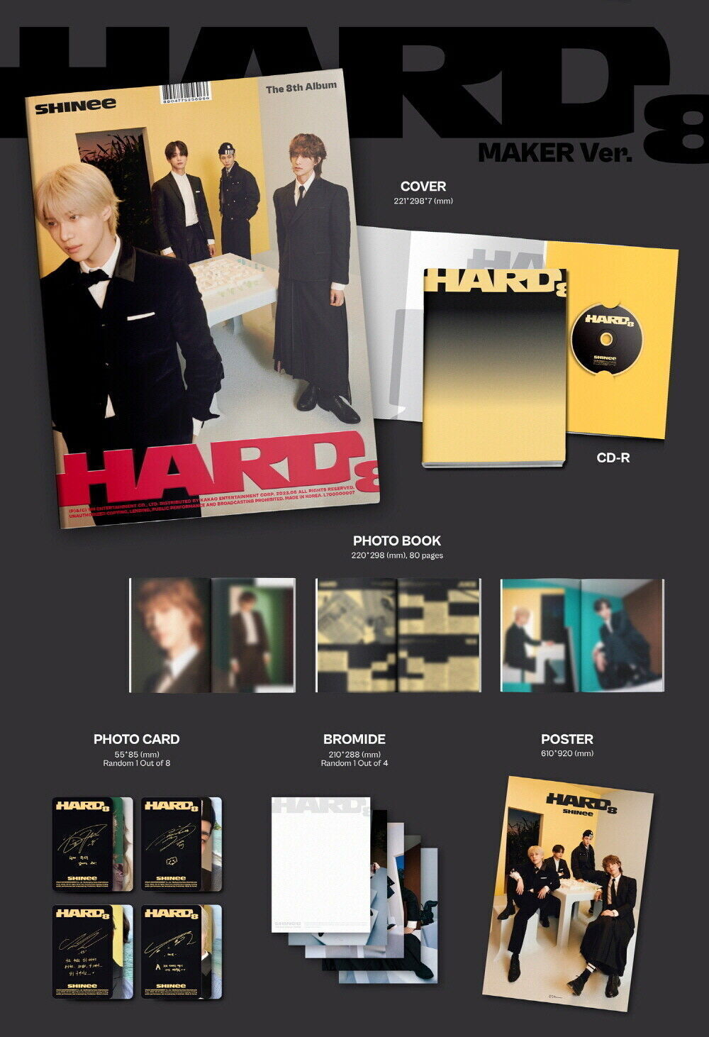 Альбом SHINee - HARD [Photo Book Ver.] (Runner ver.)
