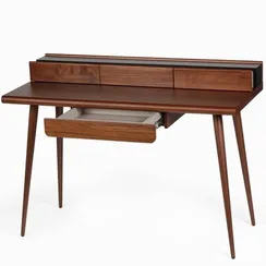 Письменный стол с ящиком Jerome 120х55 см, шпон ореха