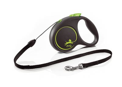 Flexi new Black Design рулетка для собак 12 кг трос 5 м.