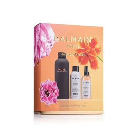 Balmain Hair Couture набор с черной бутылкой Limited Edition Muse du Printemps styling Set