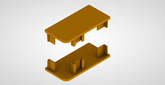 Комплект закрытых заглушек для L профиля (2 шт.) №17 (золото)