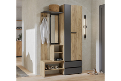 Прихожая Кинг ПР-04, Крафт, Графит