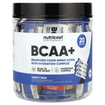 Nutricost, Performance, BCAA +, набор разнообразных продуктов, 20 пакетиков по 13–14 г (0,5 унции)