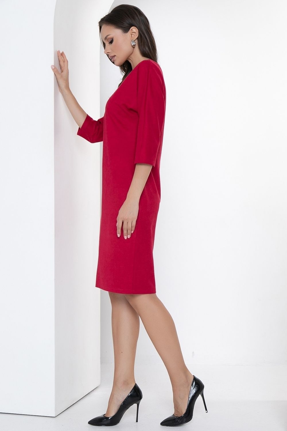 Платье Теплые объятия (вельвет, сангрия) Diolche (Акция)