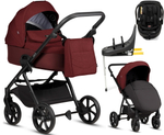Детская коляска Tutis Leo 3 Plus 4 в 1 с автокреслом Beno Black и базой 1582220 Burgundy