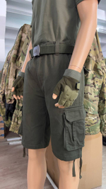 Шорты карго олива