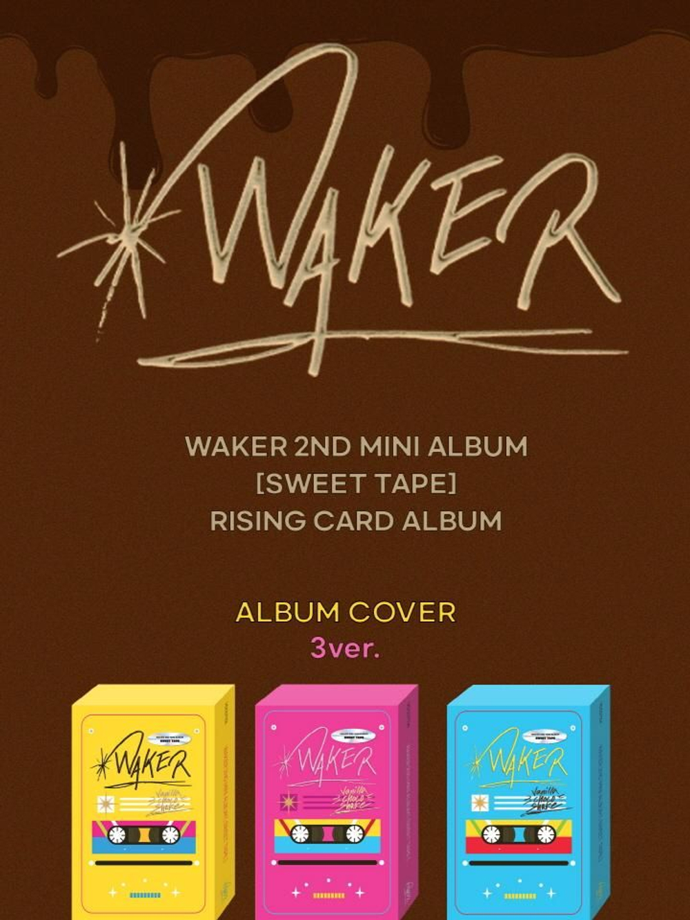 Альбом WAKER - SWEET TAPE 2nd Mini Album RISING CARD ALBUM RANDOM Version