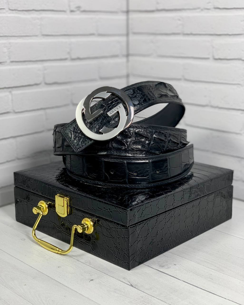 Ремень Gucci из кожи крокодила, арт. 474498789