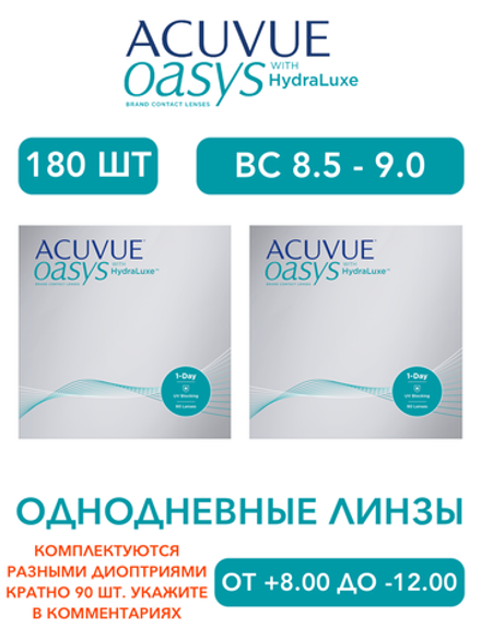 Однодневные контактные линзы Acuvue Oasys 1-Day (комплект 180 линз)