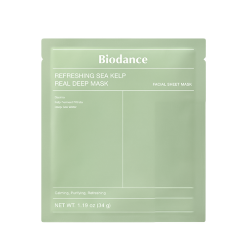 Biodance Refreshing Sea Kelp Real Deep Mask успокаивающая гидрогелевая маска с водорослями