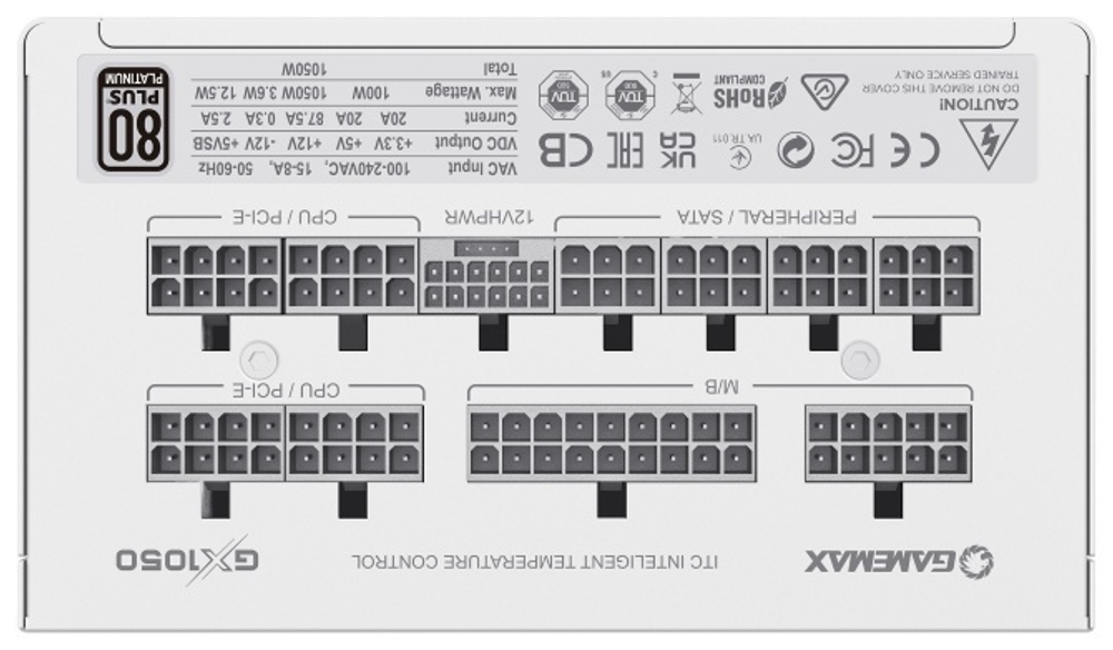 Блок питания Game Max GX-1050 PRO WH 1050 Вт