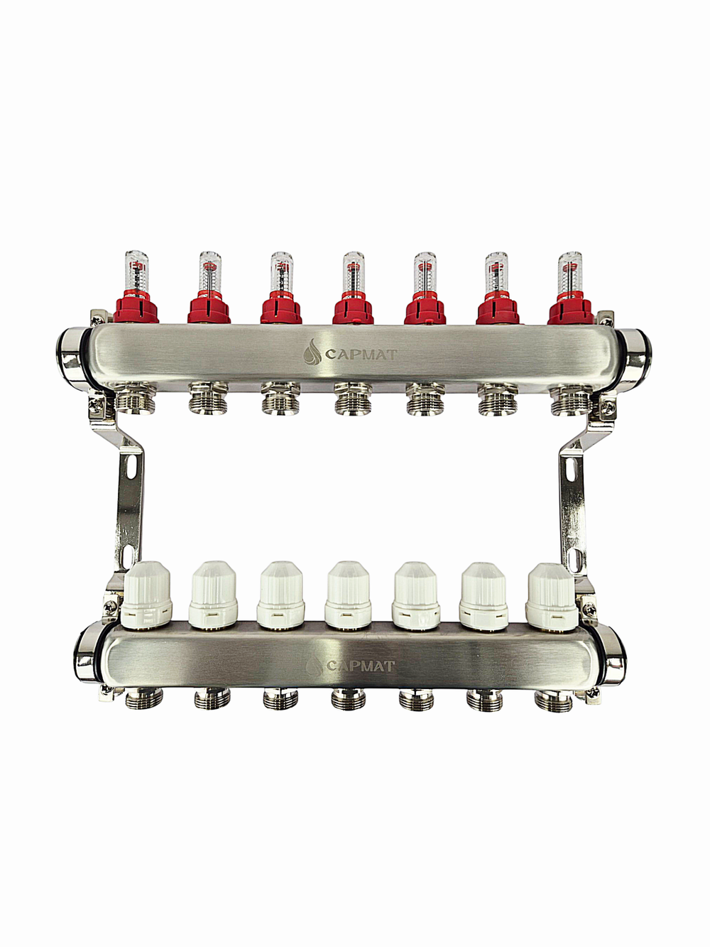 Коллекторная группа с расходомерами САРМАТ 1"x3/4" 7 вых. нерж SS2000 (CN)