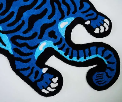 Ковер Тигр синий, 150х75