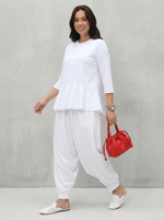 Футболка баска белая 3/4 рукав