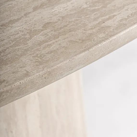 Обеденный стол Thiennes 220x100 из светло-коричневого травертина