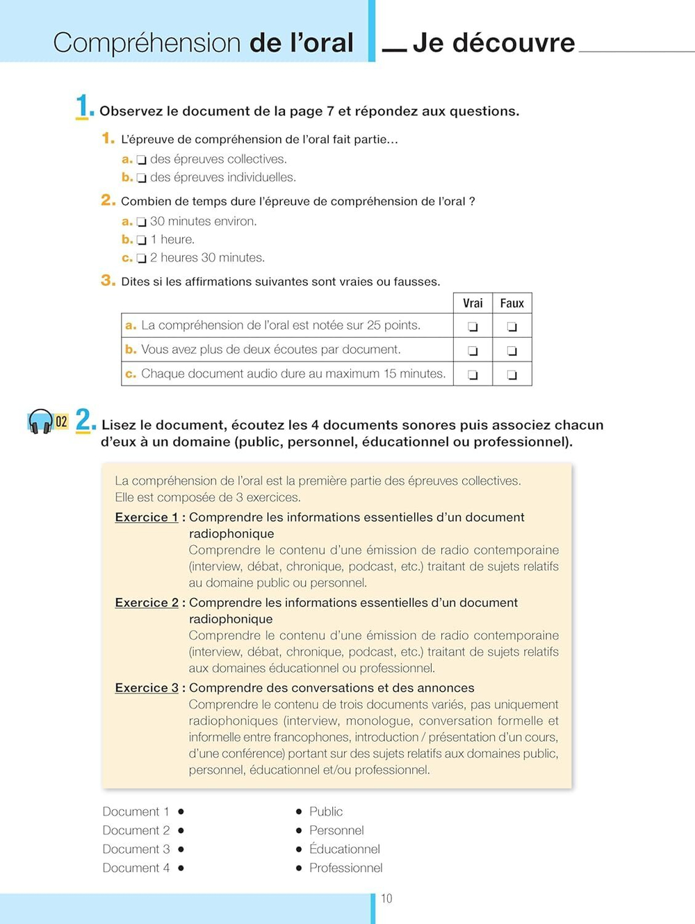 DELF Scolaire et Junior B2 Nouveau format