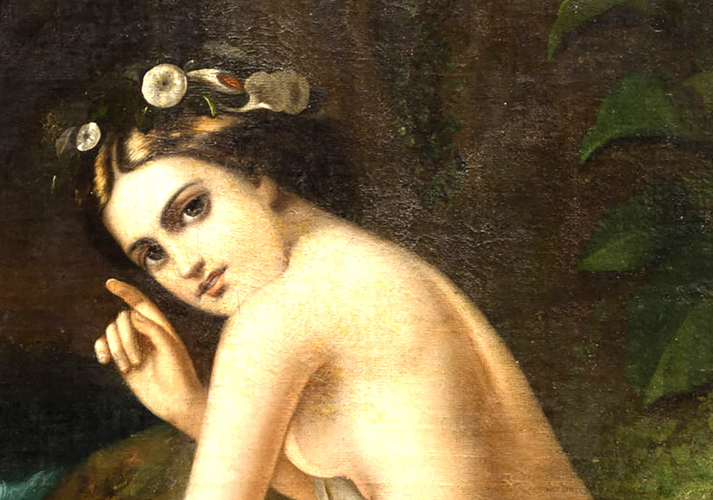 Н/х. Купальщица. Холст, масло. Конец XIX века. Россия. 84 х 74,5 см.