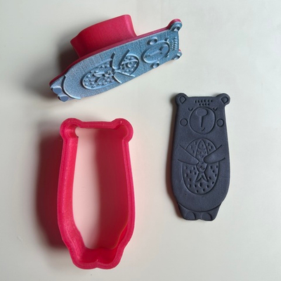 Штамп с вырубкой "Мишка"