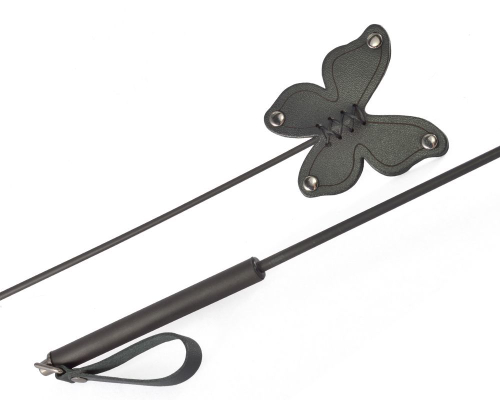 Стек Бабочка Sitabella, натуральная кожа, черный