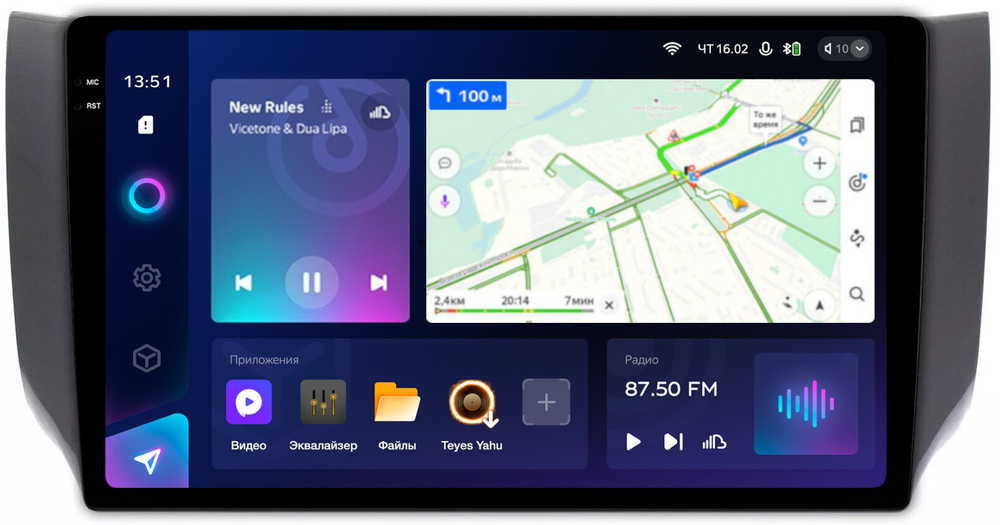 Магнитола для Nissan Sentra/Sylphy B17 2012-2023, Tiida C13 2015 (рамка глянец) - Teyes CC3-2K QLed Android 10, ТОП процессор, SIM-слот, CarPlay
