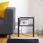 Прикроватный столик IKEA KNARREVIK (КНАРРЕВИК), Черный, 37x28 см