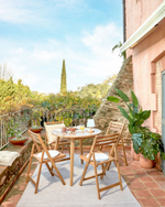 Круглый уличный стол Vilma из массива акации Ø 90 см 100% FSC