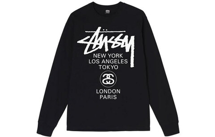 Толстовки Stussy FW21 World Tour Ls Tee Logo T, 3993658