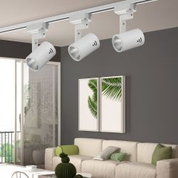 Трековый светильник однофазный ЭРА TR1 - 10 WH светодиодный COB 10Вт 4000К 700Лм белый | Однофазные светильники LED