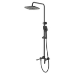 Душевая система Azario Alanti с квадратным тропическим душем, керамический картридж, шланг 150 см, черный матовый (AZ-K2332-1B)