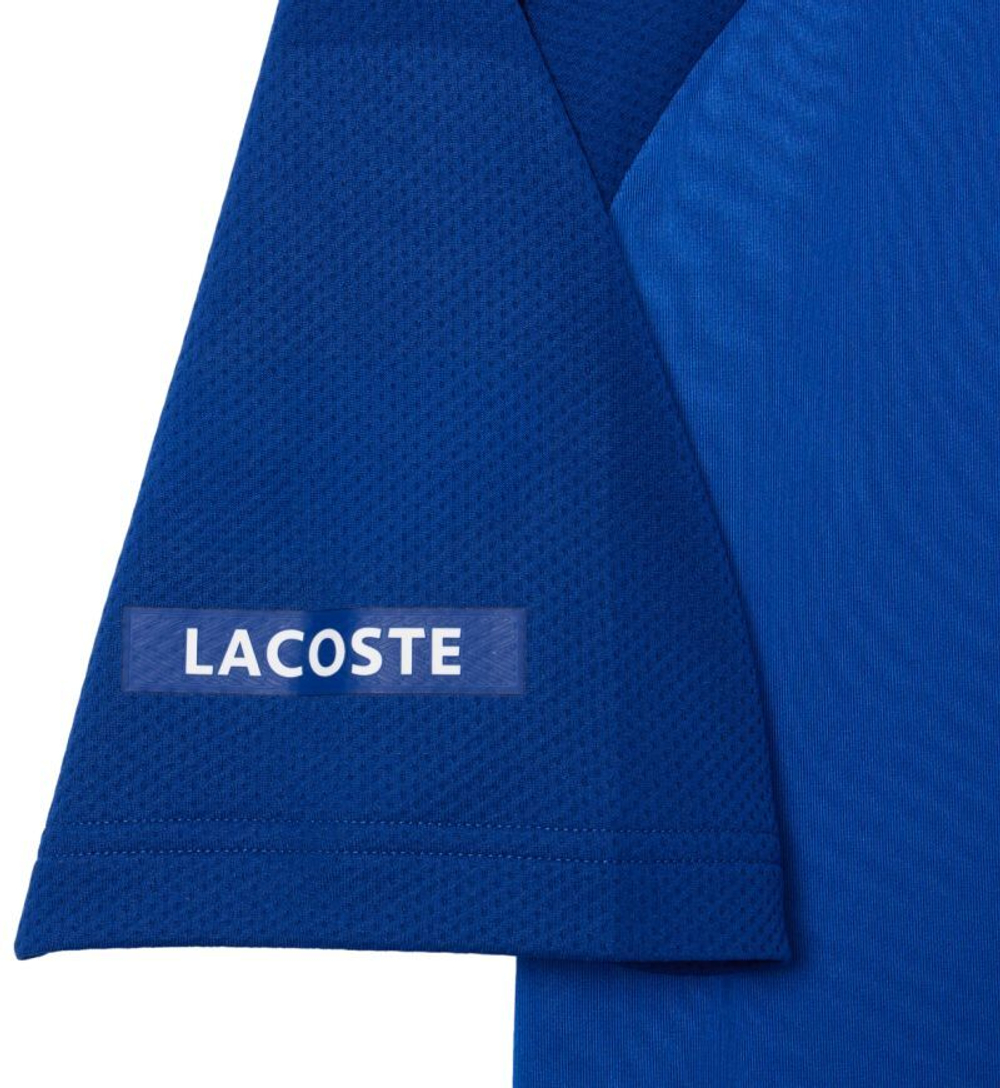 Теннисное поло Lacoste x Daniil Medvedev Ultra-Dry Tennis Polo - blue/navy blue