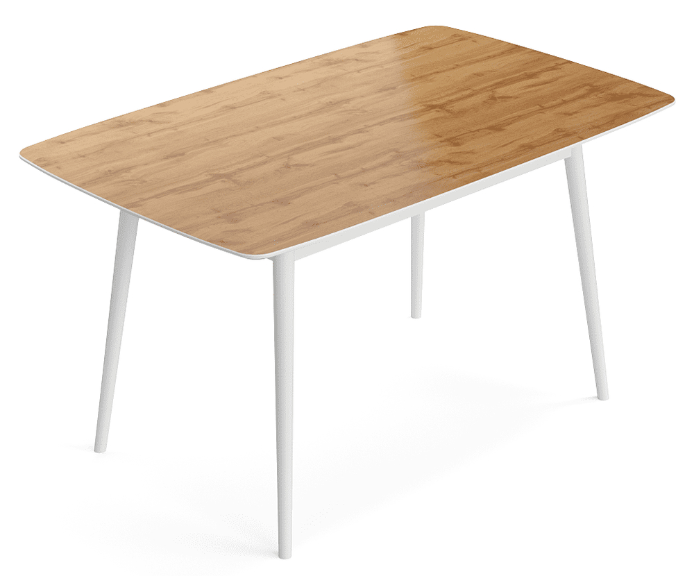 Стол Стокгольм 1 пластик 1100х700 (Цв.столешницы 1011 Белый матовый; Ободк Белый; Прозрачный лак