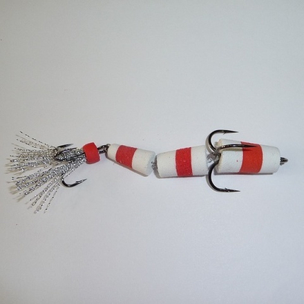 Приманка джиг. ФЛАЖОК 15 бел./крас./бел.